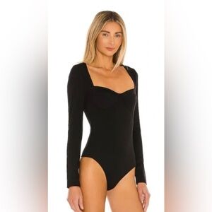 NWT Revolve NBD Reagan Black Thong Bodysuit Size Medium